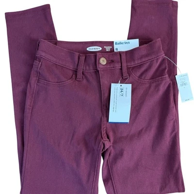 Bailarina Jeggings Old Navy para niñas cintura elástica borgoña talla 8 nueva con etiquetas Foto 1 de 4