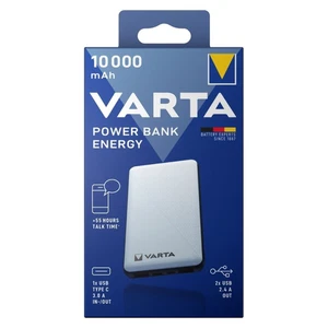 Varta Power Bank Energy 57976 10000Mah USB Type C 3.0A In Out 2 USB 2.4A New - Picture 1 of 8