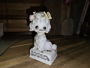 Vintage Josef Originals Bisque Poodle “Butterfly’s are what you give me “Vintage - Picture 1 of 8