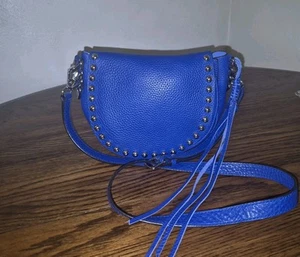 REBECCA MINKOFF GORGEOUS Royal Blue Studded Crossbody Purse Bag - Picture 1 of 17