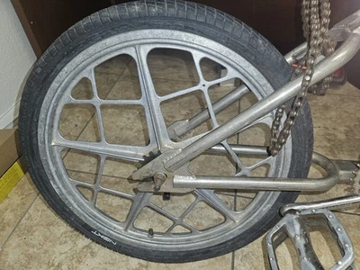 Moto Mags II front and rear rims and tires,  No reserve !!!!!!! - Image 1 of 4