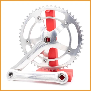 CAMPAGNOLO C RECORD PISTA CRANKSET 51t TRACK BIKE VINTAGE BICYCLE SQUARE 51 90S - Picture 1 of 10