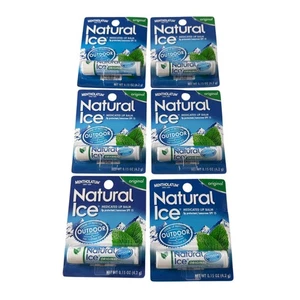 Mentholatum Natural Ice Original Medicated Lip Balm SPF 15 Outdoor 6 Pack - Picture 1 of 3