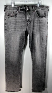 True Religion Jeans Men's 40 Ricky Straight Leg Black Relaxed Grunge Rock Casual - Picture 1 of 15