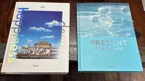 2 EXO KPop K-Pop Hard Cover Photo Books Dear Happiness And Present The Moment - Picture 1 of 5