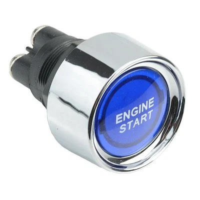 Blue Off-(On) Illuminated Engine Starter Push Switch SPST 50A 12V SCI A2-23B - Image 1 of 2