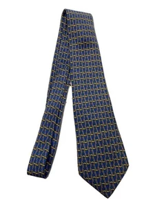 HERMES Necktie Silk Blue #198 - Picture 1 of 4