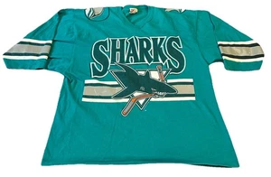 Vintage San Jose Sharks Jersey Shirt Mens XL 1992 NHL Hockey TEAM RATED Tag USA - Picture 1 of 14