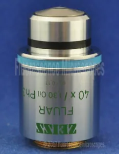 Objetivo microscopio Zeiss Fluar 40x/1,30 aceite Ph3, infinito/0,17. - Imagen 1 de 1