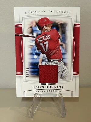 2020 National Treasures Jersey Relic Parallel /99 Rhys Hoskins #64 Phillies NT - Image 1 of 2