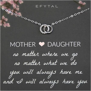 Mother Daughter Necklace, Mothers Day Gift for Mom or Daughter, Mama Jewelry Gif - Picture 1 of 12