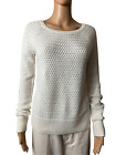 American Eagle Outfitters Womens White Chunky Knit Long Sleeve Sweater Size S