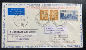 1971 Ireland First Flight Airmail Cover To Vienna Australia Austrian Airways - Picture 1 of 2