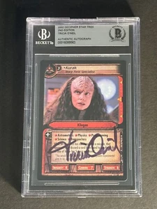 TRICIA ONEIL signierte Decipher Star Trek CCG Karte Auto Beckett BAS Platte KURAK - Bild 1 von 2