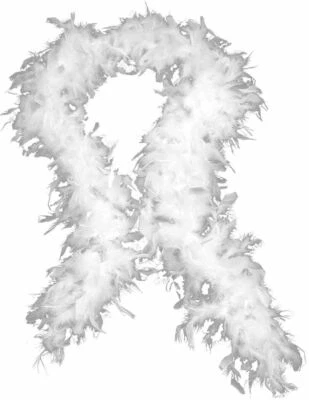 2Meter White Feather Boa Fancy Dress Costume Party Dance Wedding Xmas Night - Image 1 of 4
