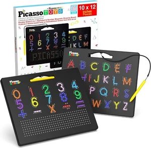 PicassoTiles 2-in-1 Magnetic Alphabet Board Uppercase ABC A-Z Letters 12x10 inch - Picture 1 of 8