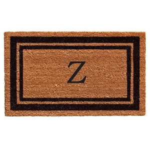 Calloway Mills 152961830Z Black Border 18" x 30" Monogram Doormat, (Letter Z) - Picture 1 of 4