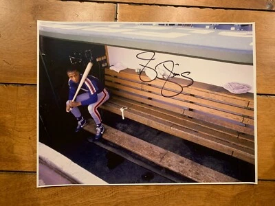 Foto autógrafa firmada a mano Darryl Strawberry 12x16" Serie Mundial 1986 Mets  Foto 1 de 4