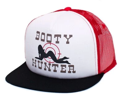 Gorra estampada Booty Hunter ala plana adulto ajustable negra/roja Foto 1 de 2