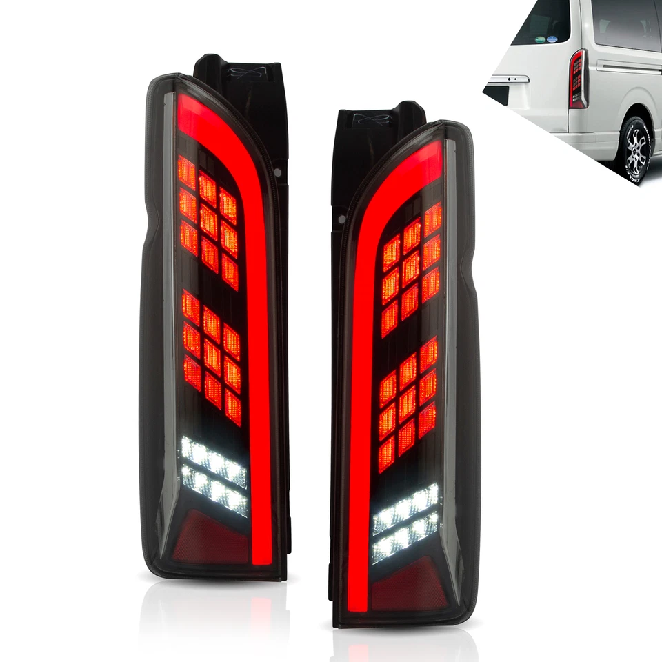 Luces traseras LED VLAND para Toyota Hiace 2005-18 señal secuencial LED Foto 1 de 4