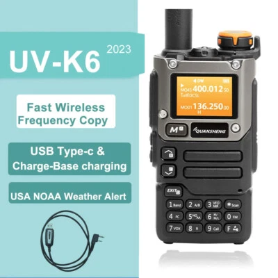 Quansheng UV-K5(8) UV-K6 Walkie Talkie VHF UHF Two-way Radio + Program Cable - Image 1 of 4