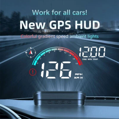 Digital Speedometer Universal GPS Car HUD Head Up Display Car Hud Speedometer - Image 1 of 4