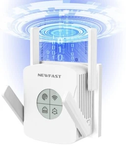 NEWFAST AX1800Mbps WiFi 6 Range Extender, WiFi Booster Extender Dual Band O/B - Picture 1 of 17