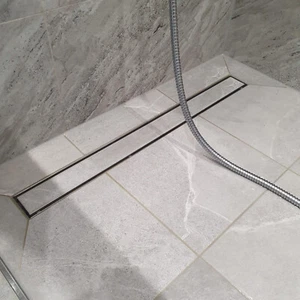 Edelstahl Duschrinne Befliesbar Flach Bodenablauf Ablaufrinne Siphon Duschablauf - Bild 1 von 25