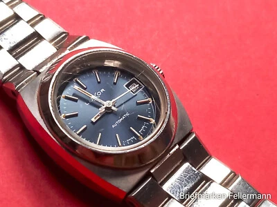 Luxor Automatic mit Datum blaues Zifferblatt läuft muss gereinigt werden - Bild 1 von 4