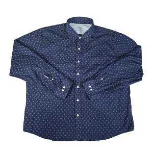 Izod Salzwasser Hemd Herren 2XL Knopfleiste Blau Langarm Freizeit Relaxed - Bild 1 von 8