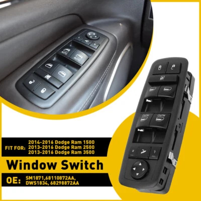 Interruptor driver janela 3 pinos Chrysler Town Country Grand Caravan 2012-2016 - Imagem 1 de 4