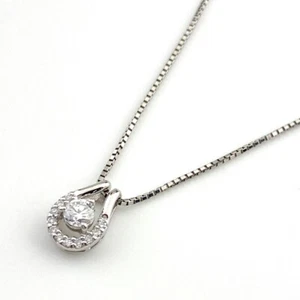 Diamond design necklace Platinum Pendant melee diamond Necklace Pt900 Pt850 ... - Picture 1 of 5