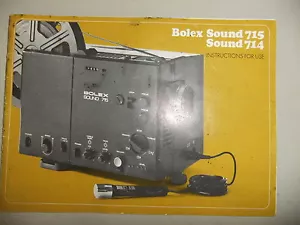 Instructions cine projector BOLEX Sound 715 714 8mm - CD/Email - Picture 1 of 2