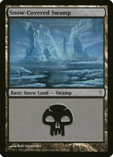 SNOW-COVERED SWAMP - MTG Coldsnap Basic Land