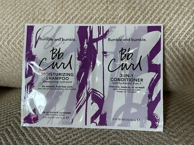 BUMBLE & BUMBLE BB Curl Moisturizing Shampoo and Conditioner .5oz ea Sample Pack - Image 1 of 2
