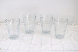 PASABAHCE PALAKS BAROQUE TURKEY Clear Glass 8 oz Juice Flat Tumbler Set of 4 - Picture 1 of 7