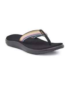 Teva DAMEN-SANDALEN. NEU VOYA FLIP-FLOP SCHWARZ BOGENSTÜTZE SLIPPER VEGAN S24 - Bild 1 von 6