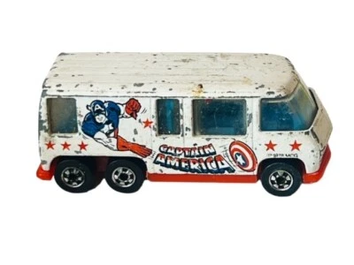 Mattel Hot Wheels Vtg Super Hero 1976 MCG Marvel Captain America Motor Home van - Image 1 of 4