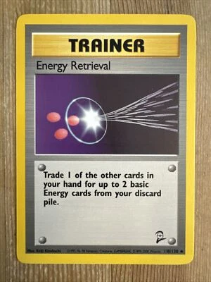Pokémon TCG Energy Retrieval Base Set 2 110/130 Regular Unlimited Uncommon VLP - Image 1 of 2