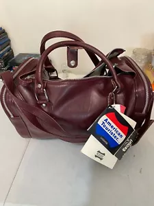 American Tourister Carry On Duffle Luggage Bag Brown Vinyl Club Tote Escort 1900 - Picture 1 of 18