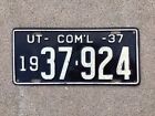 1937 - UTAH - COMMERCIAL - LICENSE PLATE
