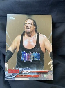Rhyno WWE Wrestling Trading Card Topps Raw Smackdown Wrestler #77 BRONZE - Picture 1 of 2