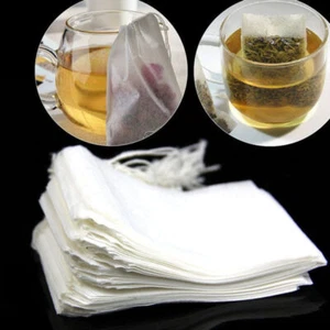 100X Teebeutel Befüllbar Beutel Gewürze Teetüte Teefilter Säckchen Leer - Picture 1 of 10
