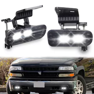 For 1999-2002 Chevy Silverado 2000-2006 Suburban Tahoe LED Driving Fog Lights - Picture 1 of 11