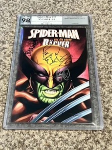 Spider-Man #20 Germany ~ PGX Signature 9.8 ~ Bendis, Starkings & Horn w/ Sketch - Picture 1 of 7