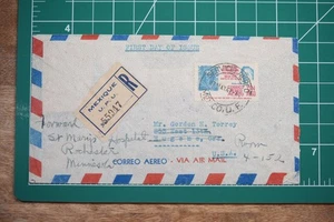 1947 Mexico Airmail FDC – Philatelic Exhibition Registered Cover to USA - Picture 1 of 7