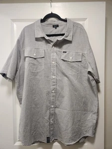 LRG Men's Lifted Research Group Shirt Blue Striped, Size 3XL, Button-Up - Picture 1 of 6