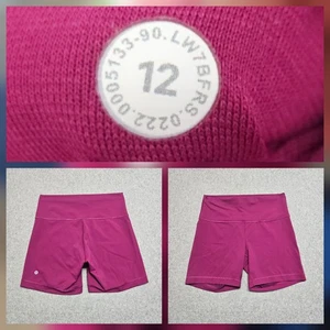 Lululemon Wunder Train hoch geschnittene Shorts 6" Größe 12 magenta lila - Bild 1 von 10