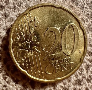 Rare Germany 2002-D 20 Euro Cent Coin “Uncirculated” - Picture 1 of 2