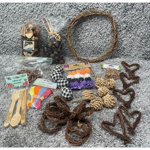 Crafters Square Thread Foam Roses Vine Balls Hearts Circle Potpourri Cutlery Set - Picture 1 of 10